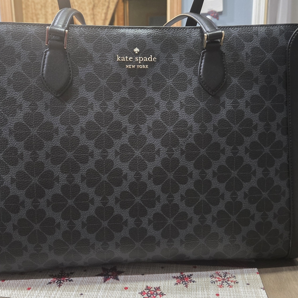 Kate Spade Black Floral Patterned Handbag